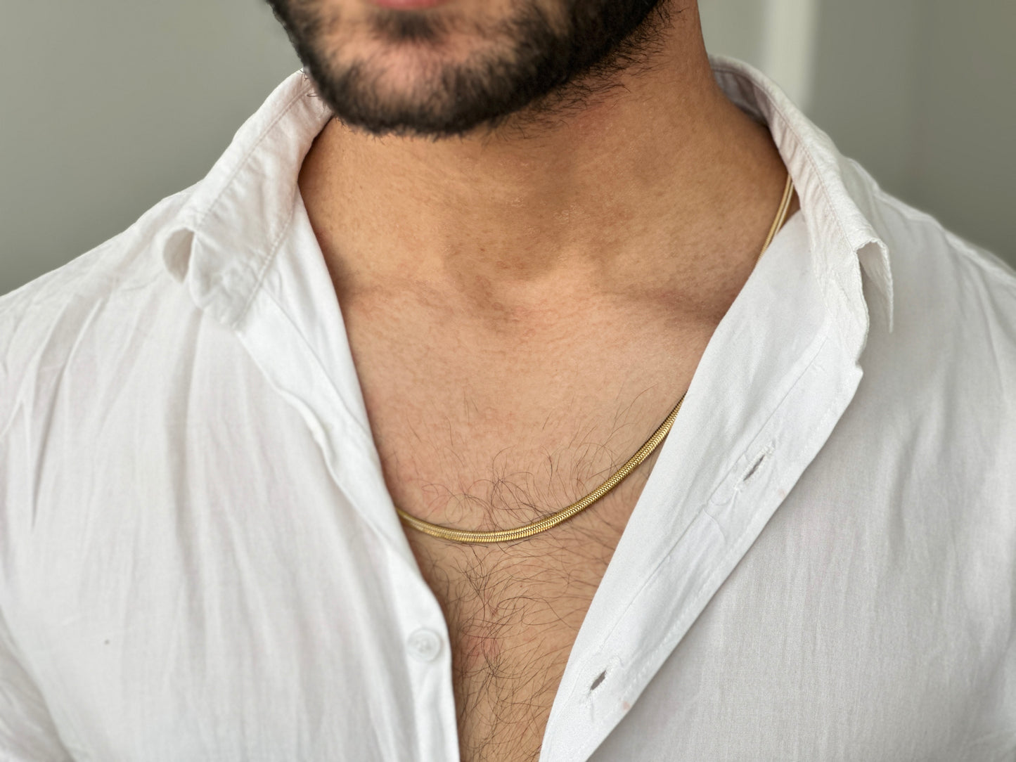 Premium Black & Gold Stainless Steel Sleek-Snake Chain
