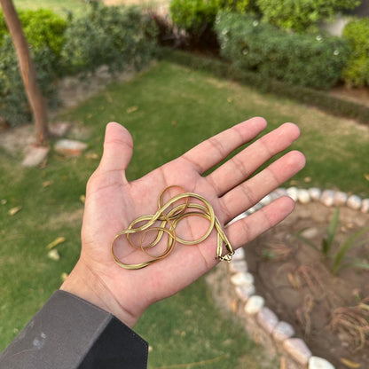 Premium Black & Gold  Stainless Steel Sleek-Snake Chain