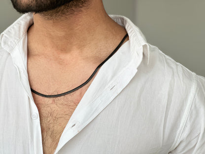 Premium Black & Gold  Stainless Steel Sleek-Snake Chain